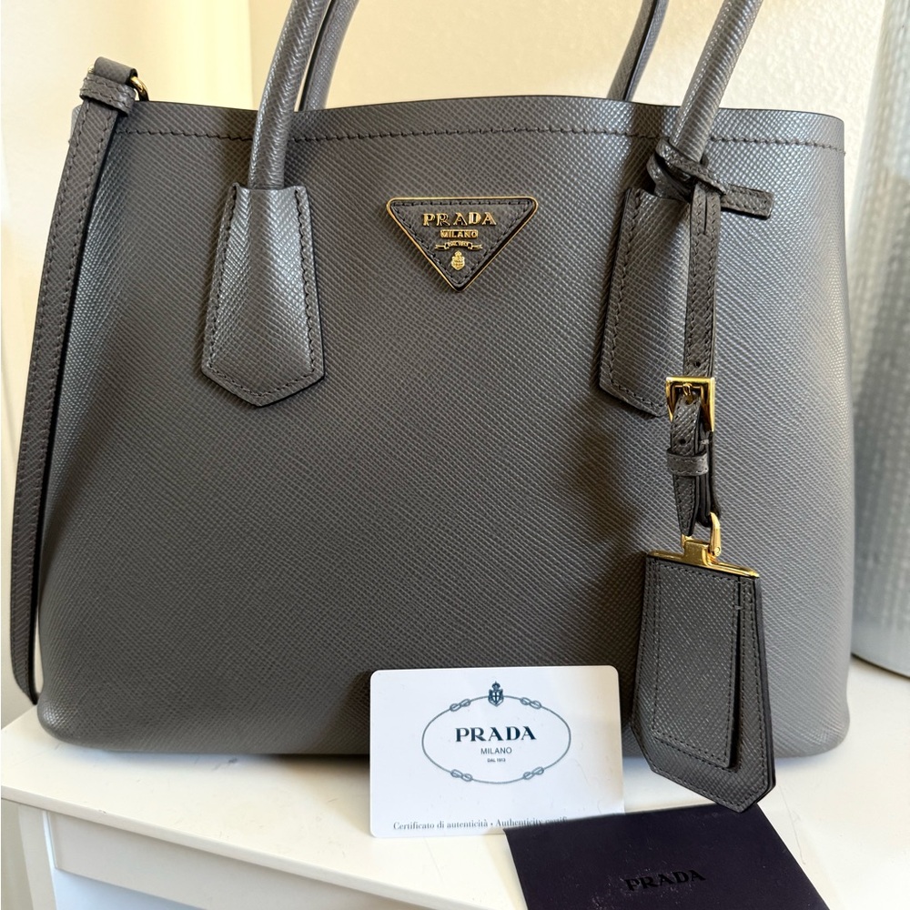 Prada Small Saffiano Leather Double Bag